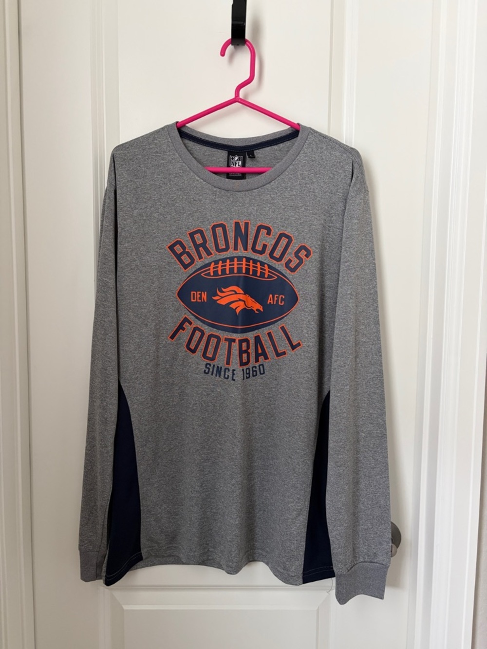 Denver Broncos Gray Long Sleeve Tee